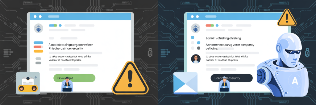 PhishGPT: The Alarming Rise of AI Phishing Attacks 5 Illustrated scenario showing a user unknowingly interacting with a realistic AI-generated phishing email that impersonates a trusted contact.