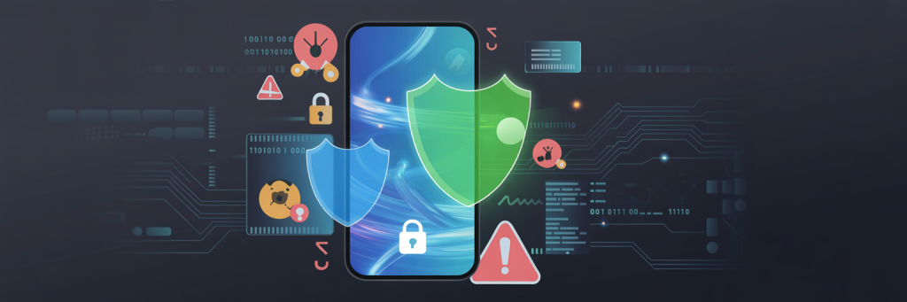 Android Threat: How NGate Malware Targets Your Bank Account 5 Illustration showing Android mobile security threats, highlighting how NGate malware steals financial data and payment credentials