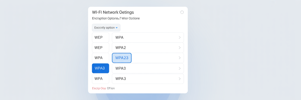 Wi-Fi encryption dropdown showing WPA3 enabled