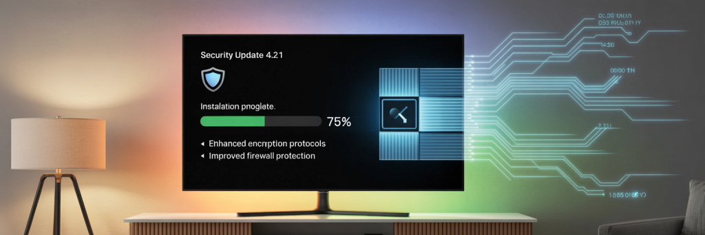 Smart TV firmware update improving smart TV security
