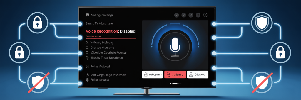 Disabling voice recognition for enhanced smart TV security