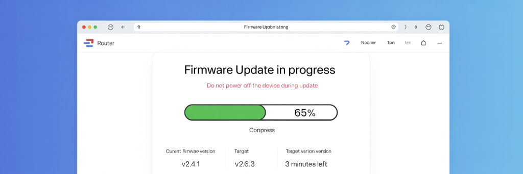 Router firmware update screen