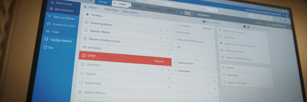 UPnP setting disabled in advanced router menu